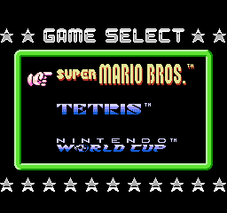 Super Mario Bros. + Tetris + Nintendo World Cup (Europe) In game screenshot